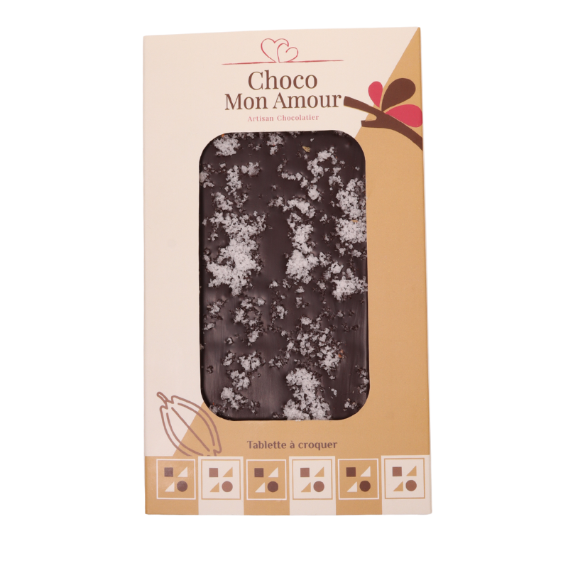Chocolat noir 72% d'Indonésie à la fleur de sel de Guérande