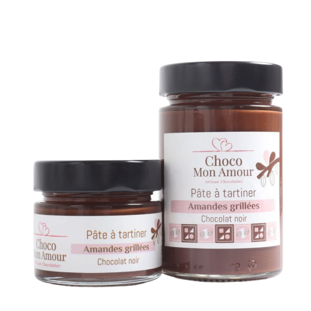 Pate à tartiner amandes grillées chocolat noir