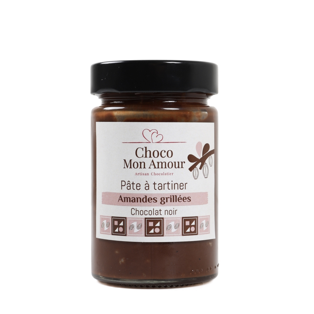 Pate à tartiner amandes grillées chocolat noir