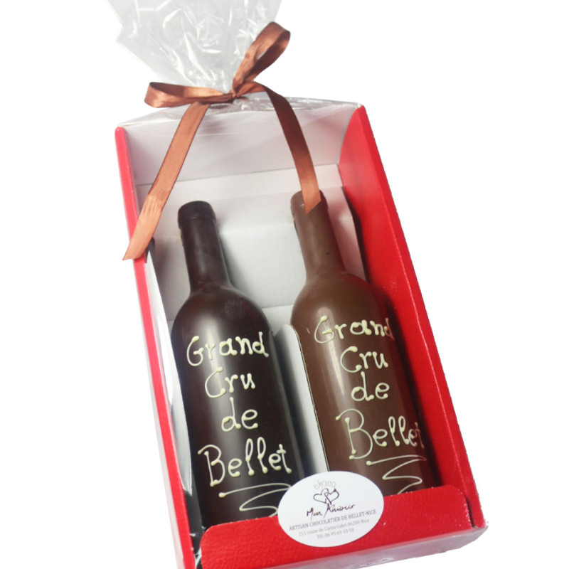Bouteilles De Bellet en Chocolat